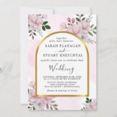 Elegant Floral Magnolia Arch Wedding Kaart (Voorkant)