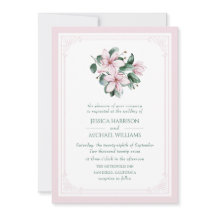Elegant Floral Magnolia Pink Formal Wedding