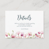 Elegant floral magnolia visitekaartje (Voorkant)