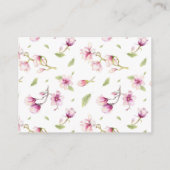 Elegant floral magnolia visitekaartje (Achterkant)