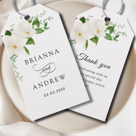 Elegant Floral Magnolia Wedding  Cadeaulabel