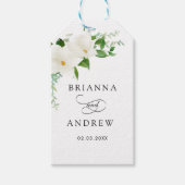 Elegant Floral Magnolia Wedding  Cadeaulabel (Voorkant)