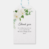 Elegant Floral Magnolia Wedding  Cadeaulabel (Achterkant)