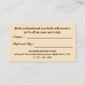 Elegant Floral Mandala Business Aanbevelingskaartje (Achterkant)