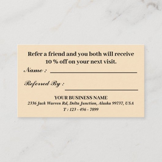 Elegant Floral Mandala Business Aanbevelingskaartje (Achterkant)