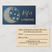 Elegant Floral Mandala Business Aanbevelingskaartje (Voorkant / Achterkant)