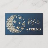 Elegant Floral Mandala Business Aanbevelingskaartje (Voorkant)