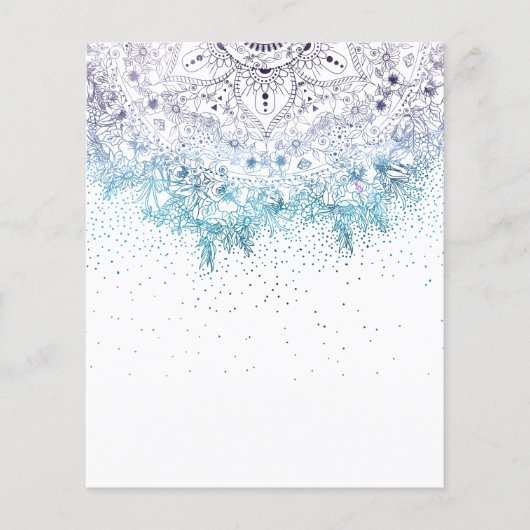 Elegant floral mandala en confetti afbeelding flyer (Voorkant)