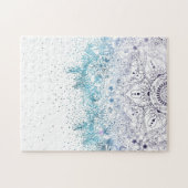 Elegant floral mandala en confetti afbeelding legpuzzel (Horizontaal)