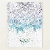 Elegant floral mandala en confetti afbeelding planner (Voorkant)
