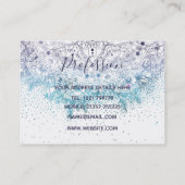 Elegant floral mandala en confetti afbeelding visitekaartje (Achterkant)