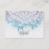 Elegant floral mandala en confetti afbeelding visitekaartje (Voorkant)