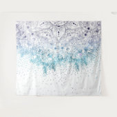 Elegant floral mandala en confetti afbeelding wandkleed (Voorkant (horizontaal))