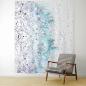 Elegant floral mandala en confetti afbeelding wandkleed (In situ)