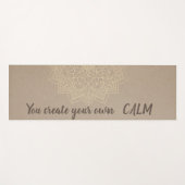 Elegant Floral Mandala - Je Creëer je eigen kalm Yogamat (Voorkant (horizontaal))