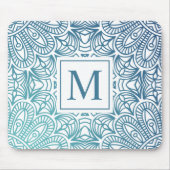 Elegant Floral Mandala Monogram | Mousepad Muismat (Voorkant)