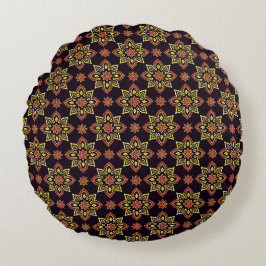 Elegant Floral Mandala patroon Rond Kussen