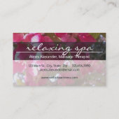 Elegant, Floral, Massage Spa Visitekaartje (Achterkant)