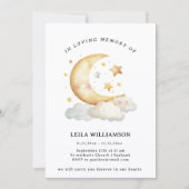 Elegant Floral Memorial Announcement Kaart (Voorkant)