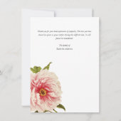 Elegant  Floral Memorial Foto aankondiging (Achterkant)