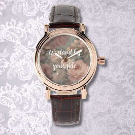Elegant Floral Memorial Gift voor rouwende Moeder Horloge