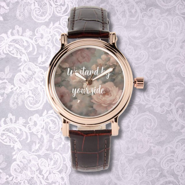Elegant Floral Memorial Gift voor rouwende Moeder Horloge (Elegant Floral Memorial Gift for Grieving Mother)
