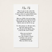 Elegant Floral Memorial Prayer Kaart Foto Funeral (Achterkant)