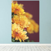 Elegant Floral met Bourgogne en goud Canvas Afdruk (Insitu (Houten vloer))