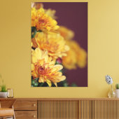 Elegant Floral met Bourgogne en goud Canvas Afdruk (Insitu (Woonkamer))