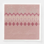 Elegant Floral met rooskleurig roze Servet (Voorkant)