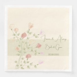 Elegant Floral met zacht groen Servet