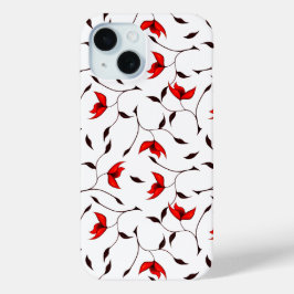 Elegant Floral Minimal Pattern iPhone 15 Case