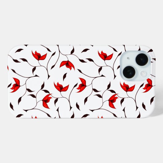 Elegant Floral Minimal Pattern Case-Mate iPhone Case (Achterkant (horizontaal))