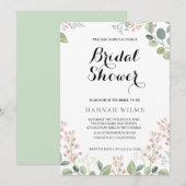 Elegant & Floral Minty Green Vrijgezellenfeest Kaart (Voorkant / Achterkant)