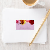 Elegant Floral Modern Design Rozen Kunstwerkadres Etiket (Insitu)