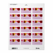 Elegant Floral Modern Design Rozen Kunstwerkadres Etiket (Full Sheet)
