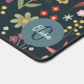 Elegant Floral Modern Monogram Bureaumat (Hoek)