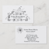 *~* Elegant Floral Moderne Waterverf Feminine Chic Visitekaartje (Voorkant / Achterkant)