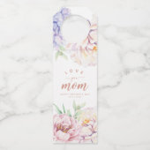 Elegant Floral Moederdag Bottle Hanger Label (Voorkant)