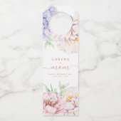 Elegant Floral Moederdag Bottle Hanger Label (Voorkant)