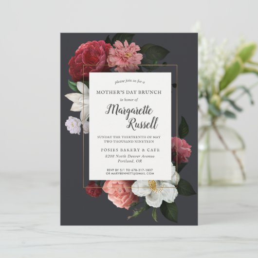 Elegant  Floral Moederdag Brunch (Staand voorkant)