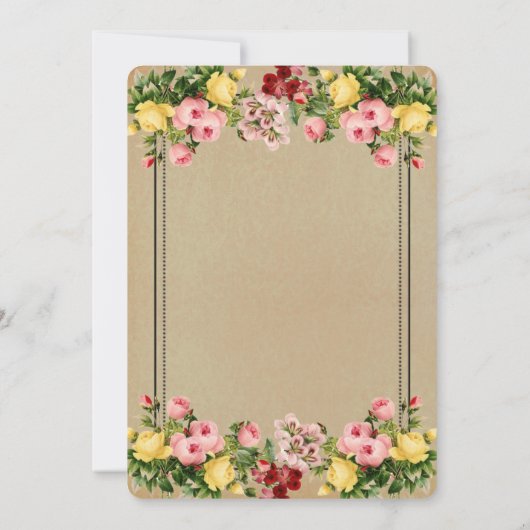 Elegant  Floral Moederdag Brunch Kaart (Achterkant)