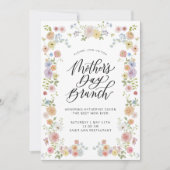 Elegant Floral Moederdag Brunch Uitnodiging (Voorkant)
