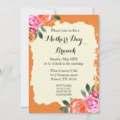 Elegant Floral Moederdag Brunch Uitnodiging (Voorkant)