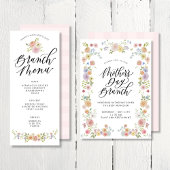 Elegant Floral Moederdag Brunch Uitnodiging