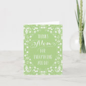 Elegant Floral Moederdag Card Kaart (Voorkant)