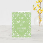 Elegant Floral Moederdag Card Kaart (Gele Bloem)