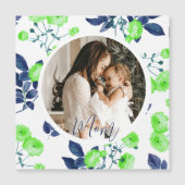 Elegant Floral Moederdag Kaart (Voorkant)