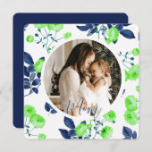 Elegant Floral Moederdag Kaart (Voorkant / Achterkant)