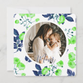 Elegant Floral Moederdag Kaart (Voorkant)